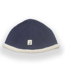 Gorro roll - Azul con bordes blanco