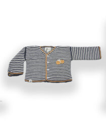 Chaqueta unku niño con rayas blancas y azules